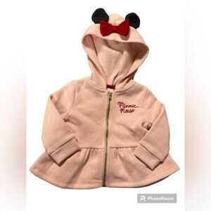 Minnie Mouse Ears Bow Hoodie 6 12mths